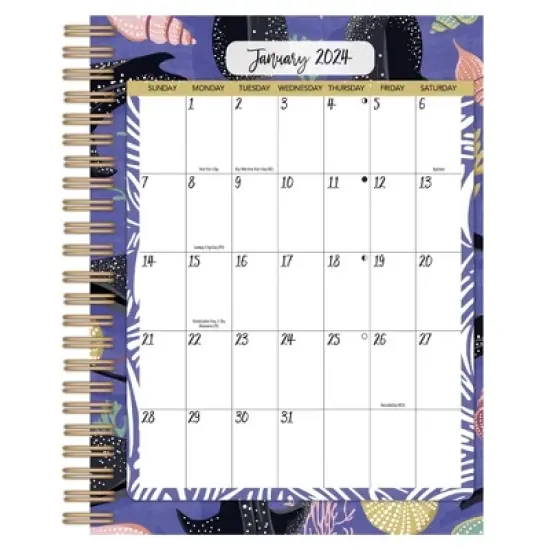 Lang 2024 Weekly/Monthly Planner 9.5"x7.75" File-It Flora & Fauna image {3}