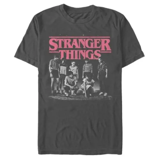 Men's Stranger Things Title Logo Faded T-Shirt image {4}