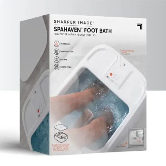 Sharper Image Massager Foot Bath Heating with LCD image {6}