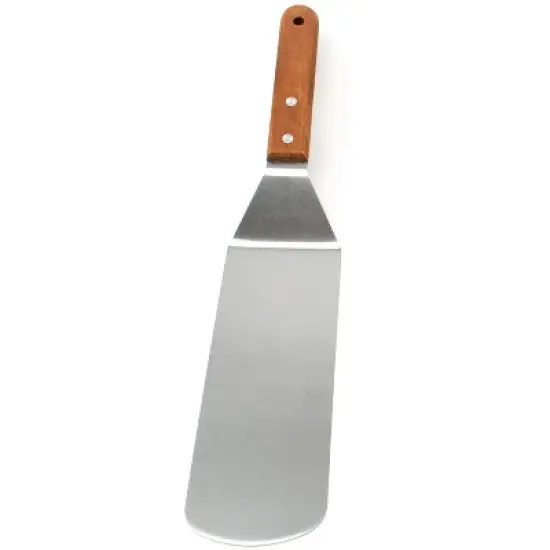 Norpro Stainless Steel Jumbo Solid Spatula with Mahogany Handle, 12-Inch image {2}