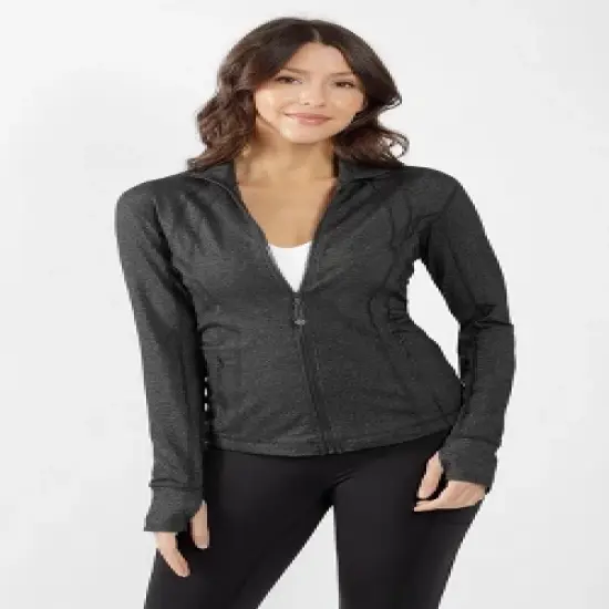 90 Degree By Reflex Womens Lightweight, Full Zip Running Track Jacket image {7}