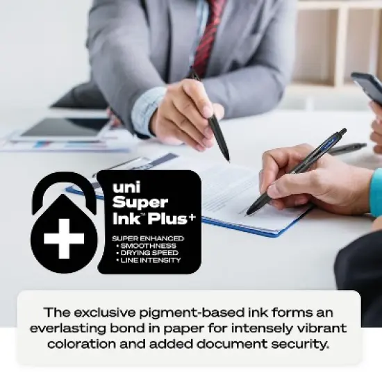 uni-ball uniball 207 Plus+ Retractable Gel Pens Medium Point 0.7mm Blue Ink 4/Pack (70457) image {6}