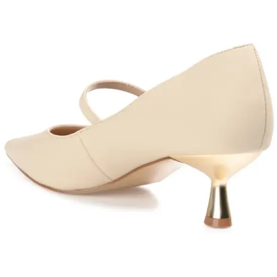 Journee Collection Womens Manza Kitten Heel Mary Jane Pointed Toe Pumps image {6}