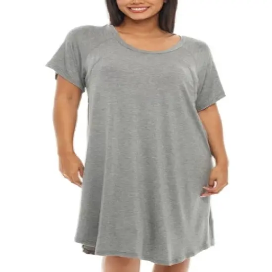 Maternity Nursing Top T-shirt Dress Soft Knit Sleep Shirt w/ Zipper Breastfeeding Sleepwear image {7}