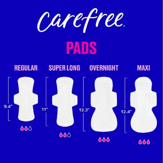 Carefree Maxi Overnight Pads with Wings - 28ct image {5}