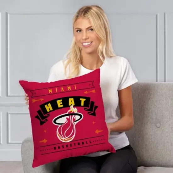 NBA Miami Heat Hardwood Classics Printed Throw Pillow image {1}