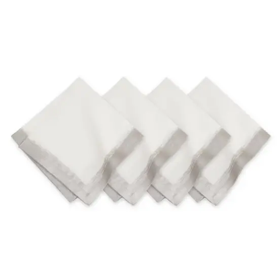 Elrene Villeroy & Boch - Metallic Brushstroke Napkin Set of 4 - 21" x 21" image {6}