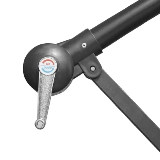 LeisureMod Willry Modern 10FT Outdoor Offset Cantilever Hanging Patio Umbrella with Solar Powered LED &ndash; Backyard, Deck, Garden, Poolside, Patio Shade image {12}