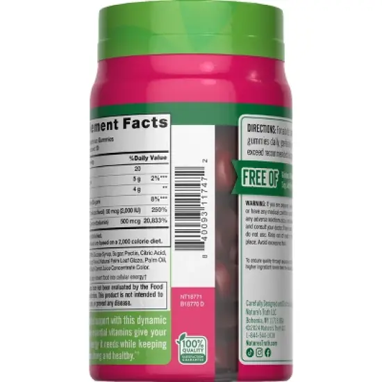 Nature's Truth Vitamin D3 and B12 Gummies - 60ct image {2}