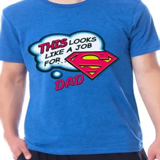 DC Mens' Superman Father's Day This Looks Like A Job For Sleep Pajama Set Multicolored image {2}