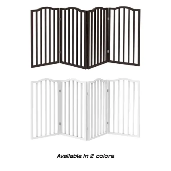 Indoor Pet Gate - 4-Panel Folding Dog Gate for Stairs or Doorways - 72x32-Inch Tall Freestanding Pet Fence for Cats and Dogs by PETMAKER (White) image {5}