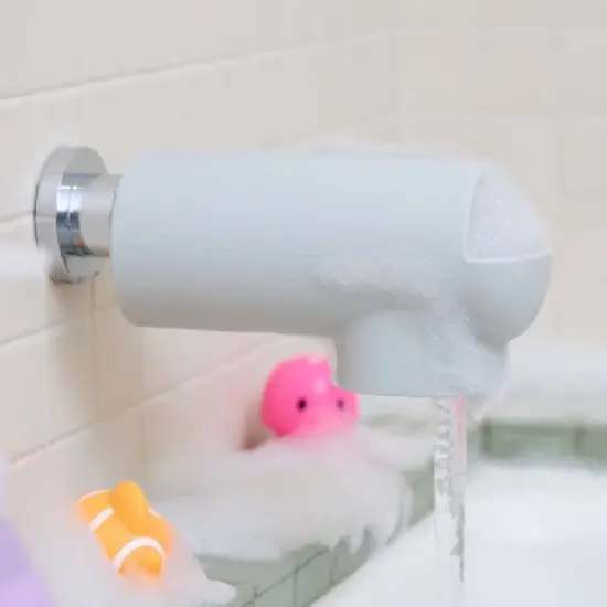 Munchkin Soft Spot Silicone Bathtub Spout Guard with Built-in Bubble Bath Dispenser image {2}