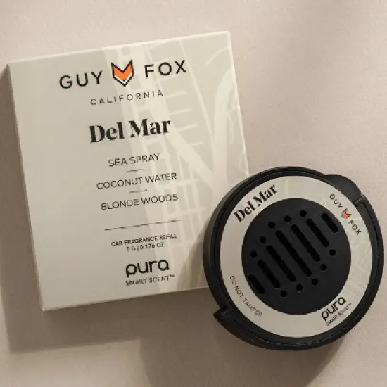 Pura Guy Fox Del Mar Car Fragrance Refill: Fresh Sea Air & Orange Blossom Scent, No Harsh Chemicals image {1}