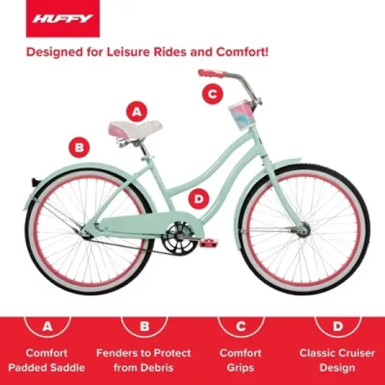Huffy Good Vibrations Adult Cruiser Bike - 24" Wheels - Mint image {11}