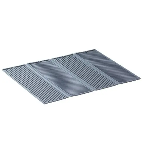 Better Houseware Expandable Silicone Drying Mat in Gray image {9}