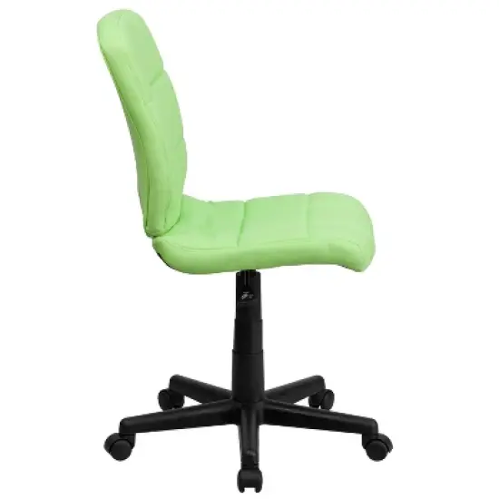 Flash Furniture Mid-Back Quilted Vinyl Swivel Task Office Chair image {7}