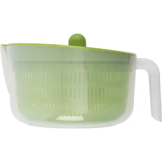 GoodCook Ready 6qt Salad Spinner: Dishwasher-Safe, Plastic, 3-Piece, Green, 10"x10"x7" image {2}