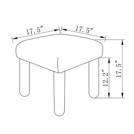 Upholstered Square Stool Ottoman - Room Essentials&trade; image {3}