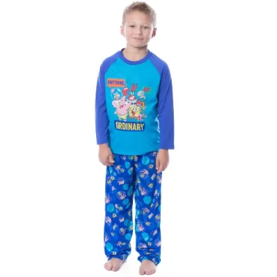 Nickelodeon Boys' SpongeBob SquarePants Anything But Ordinary Pajama Set Blue image {4}