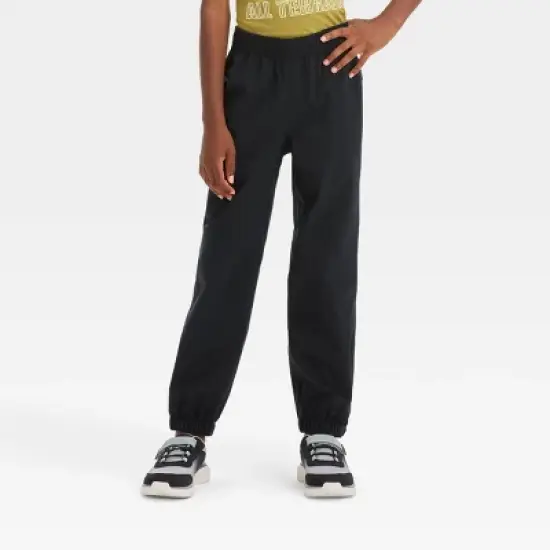 Kids' Solid Pull-On Pants - All in Motion&trade; Black image {3}