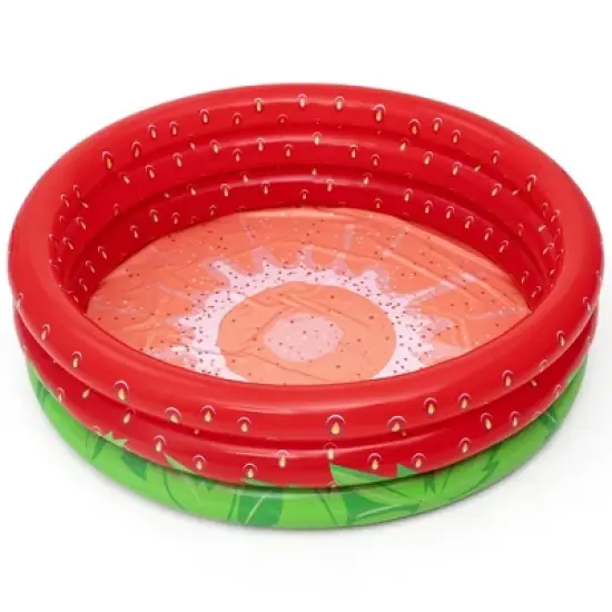 Bestway H2OGO! Sweet Strawberry Pool - 66" x H15 - Inflatable 3-Ring Play Pool, Kids,103 Gallon, Ages 2+ image {7}