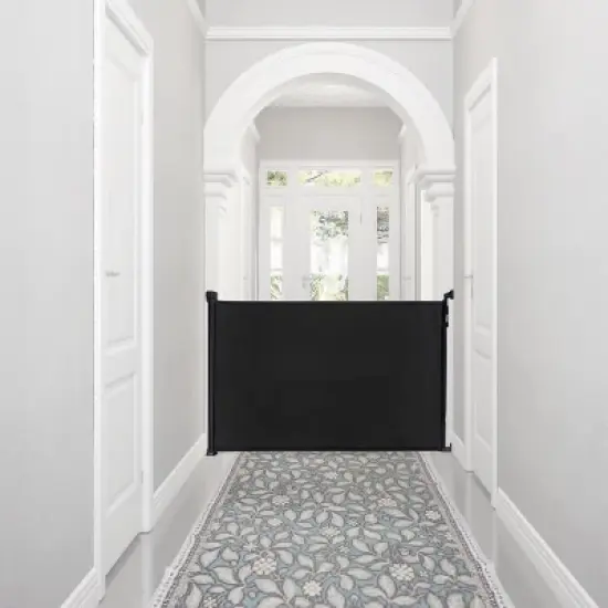 Cardinal Gates Child & Pet Retractable Safety Gate - Black image {2}