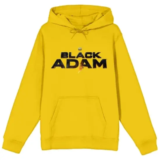 Black Adam Text Logo Men's Yellow Sweatshirt image {6}