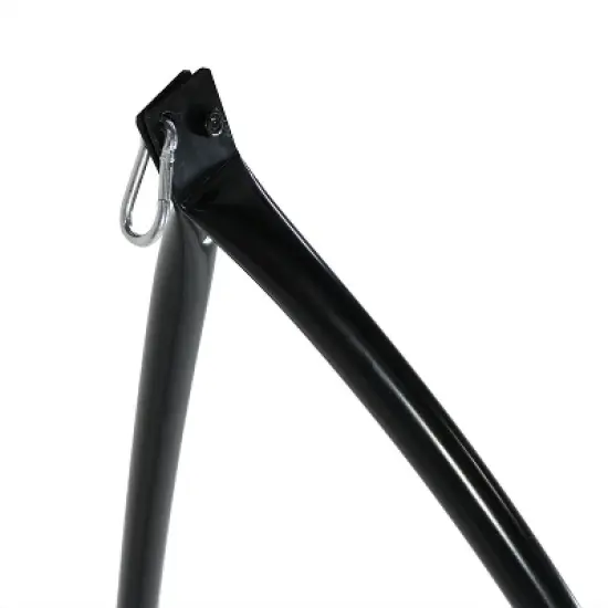 Sunnydaze Double Cushion Hanging Rope Hammock Chair Swing with X-Stand for Backyard or Patio - 250 lb Weight Capacity image {2}