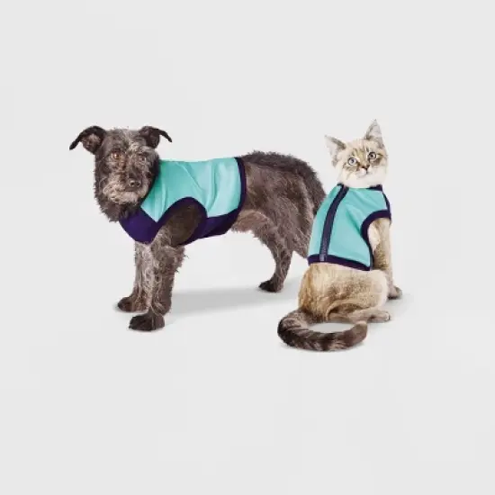 Spacer & Mesh with Zipper Centerback Cooling Dog and Cat Vest - Blue - Boots & Barkley&trade; image {5}