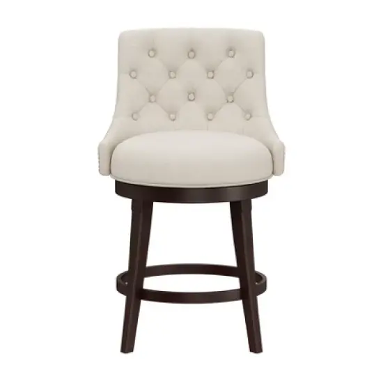 24" Halbrooke Swivel Counter Height Barstool Smoke/Cream - Hillsdale Furniture image {16}