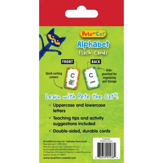 Teacher Created Resources Pete the Cat Alphabet Flash Cards image {2}