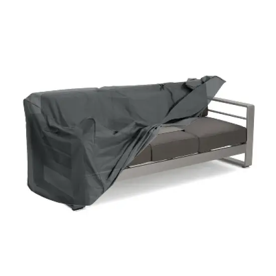 DOMETOUR SHEILD PATIO OUTDOOR 3 SEATER COVER, DARK GRAY image {2}