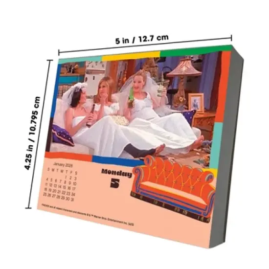 Trends International 2026 Friends Dayata Time 6.12"x5.37" Box Calendar image {9}