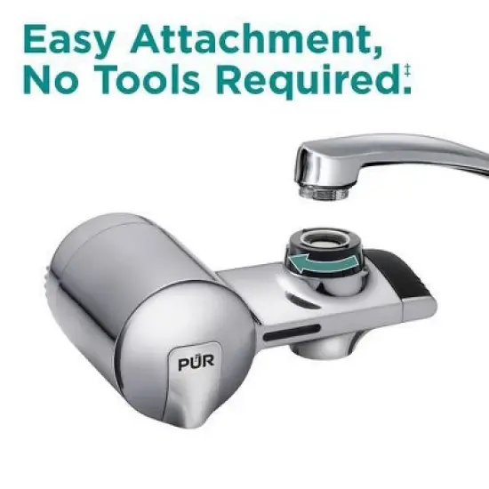 PUR Filtration PLUS Faucet Horizontal Mount Water Filtration System Chrome PFM400H: Best Sink Filter, Lead & Mercury Removal, Easy Install image {5}