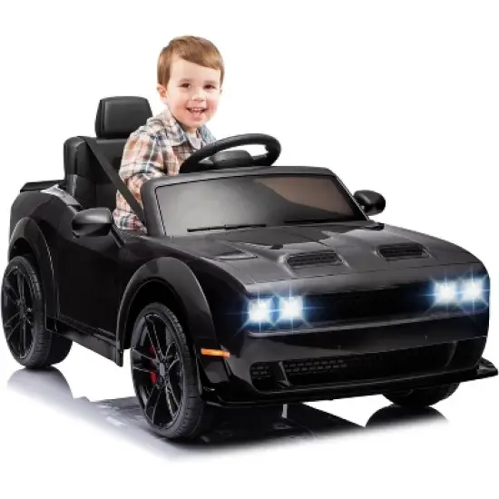 Kids Electric Car | Licensed Dodge Challenger Ride-On 12V Battery-Powered Vehicle with Remote, LED Lights, Bluetooth, MP3 for Boys and Girls image {5}