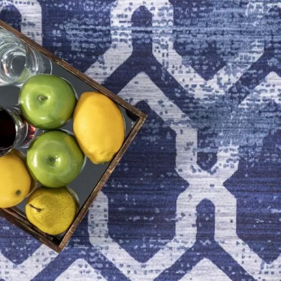 nuLOOM Fae Geometric Machine Washable Indoor/Outdoor Area Rug image {5}