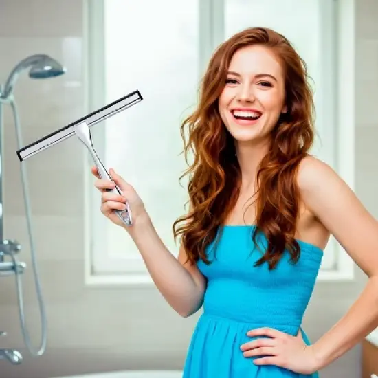 Maison All-Purpose Stainless Steel Shower Squeegee 10inch (2 Pack) image {7}