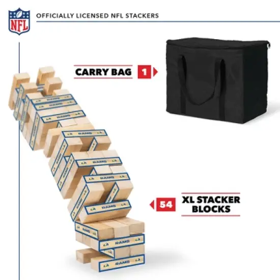 NFL Los Angeles Rams Giant Wooden Tumbling Tower image {1}