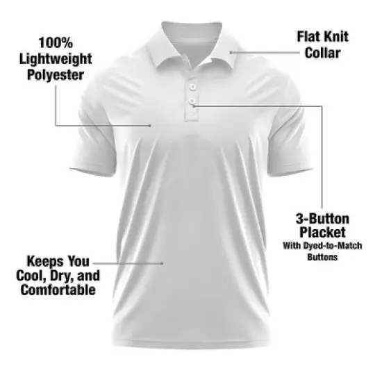 Campus Lab Wright State University Adult Men's Polo Left Chest Logo image {3}