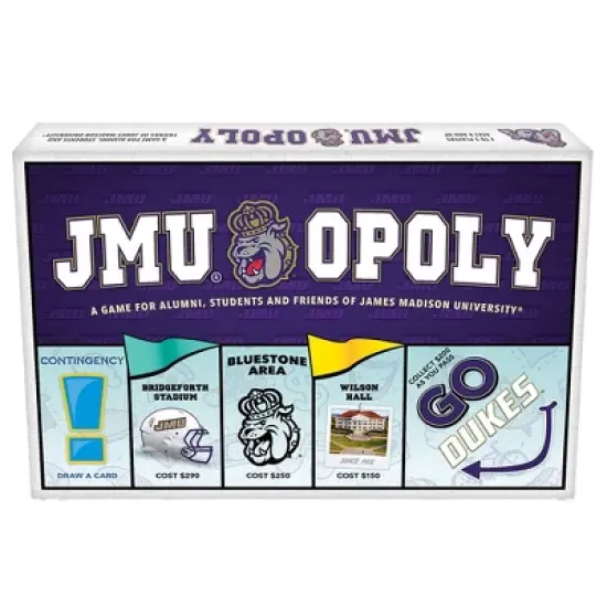 Late For The Sky JMU Opoly James Madison Themed Board Game Ages 8+ image {6}