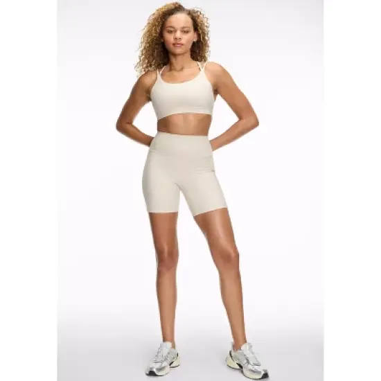 Peloton Women's Cadent High Rise Pocket Bike Short 7", Oatmeal image {4}