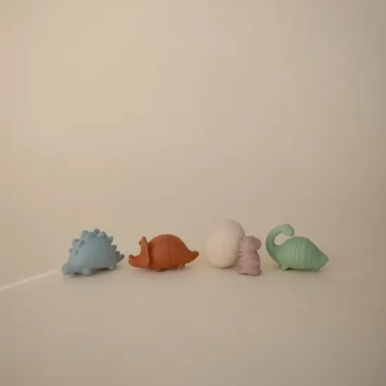 Mushie Dino Mold Free Bath Play Set - 4 Pack image {2}