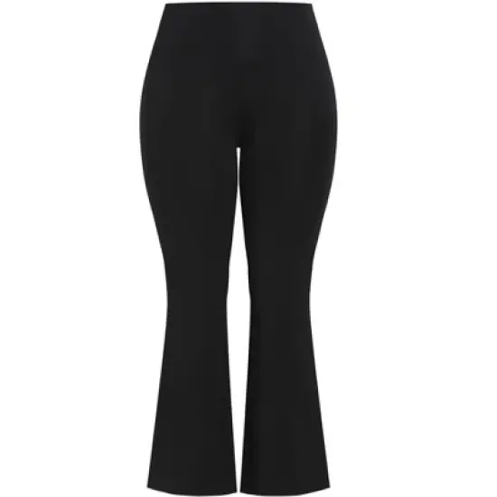 Women's Plus Size Supima&reg; Bootleg Legging Black - petite | AVENUE LEISURE image {2}