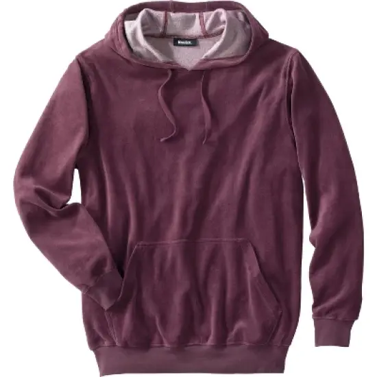 KingSize Men's Big & Tall Velour Long-Sleeve Pullover Hoodie image {3}