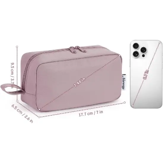 Narwey Small Makeup Bag for Purse Travel Makeup Pouch Mini Cosmetic Bag image {3}