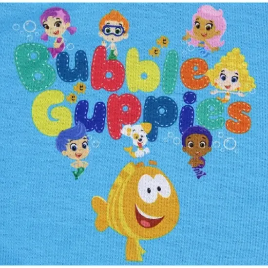 Nickelodeon Toddler Boy's Bubble Guppies Character Sleep Pajama Set Short Blue image {3}