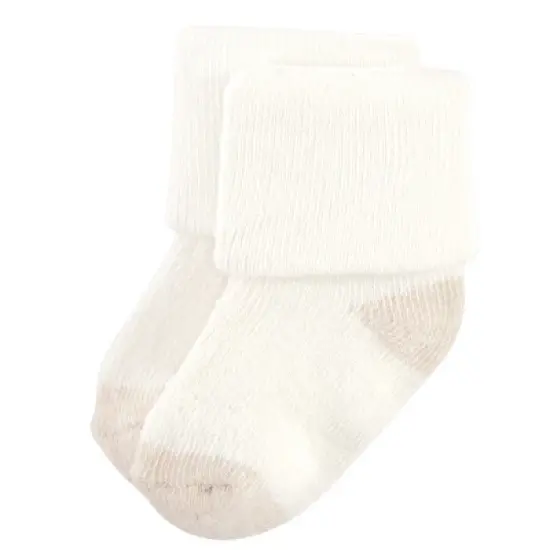 Hudson Baby Infant Boy Cotton Rich Newborn and Terry Socks, Buffalo Plaid Moose image {2}