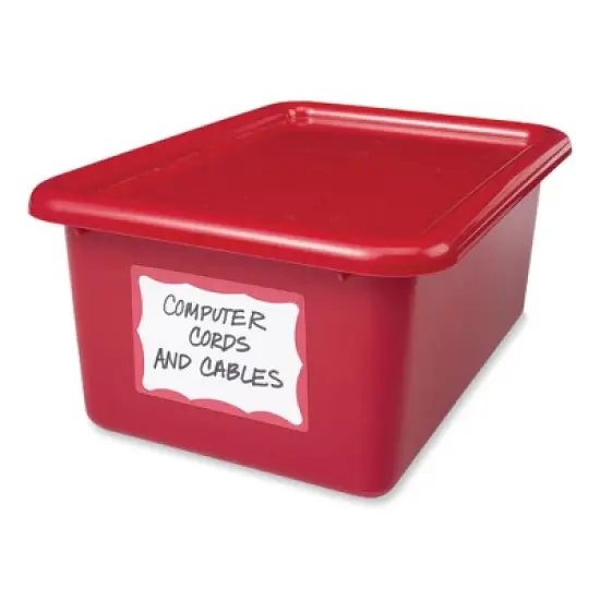 Avery Printable Adhesive Name Badges, 3.38 x 2.33, Red Border, 100/Pack image {3}