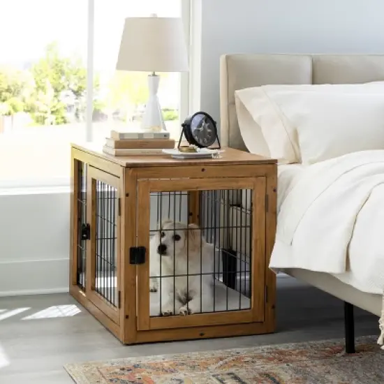 Pet Adobe Furniture-Style Dog Crate, Natural image {7}