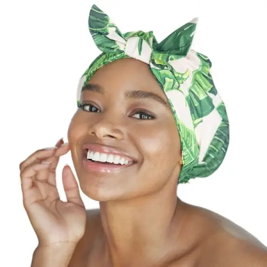 Kitsch Luxury Shower Cap - Palm Leaves image {1}